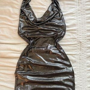 Elegant Black Metallic Dress